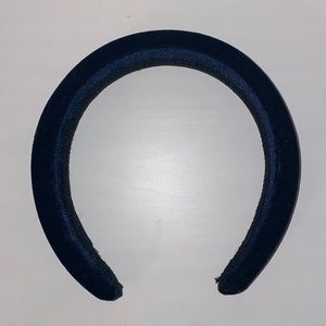Tristan dark blue velvet-like headband